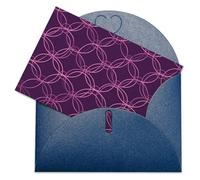 VBFKL Biglietto di compleanno con buste, biglietti di auguri vuoti, biglietti per tutte le occasioni, biglietti di auguri per pensare a te, biglietti di condoglianze con cerchio viola vuoto