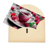 VBFKL Biglietto di compleanno con buste, biglietti di auguri vuoti, biglietti per tutte le occasioni, biglietti di auguri per pensare a te, biglietti di condoglianze, bevanda lampone, biglietto vuoto