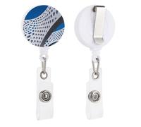 VBFKL Bobine di badge retrattili con clip a coccodrillo girevole porta badge retrattile clip bobina clip infermiera badge clip architettura moderna ID badge clip portachiavi per medici in ufficio