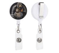 VBFKL Bobine di badge retrattili con clip a coccodrillo girevole porta badge retrattile clip bobina badge infermiera clip Gorilla con clip per badge ID ventre portachiavi per medici in ufficio