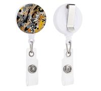 VBFKL Bobine di badge retrattili con clip a coccodrillo girevole porta badge retrattile clip bobina clip infermiera badge clip con stampa animale ID badge clip portachiavi per medici in ufficio
