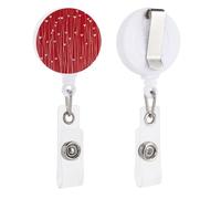 VBFKL Bobine di badge retrattili con clip a coccodrillo girevole porta badge retrattile clip bobina clip infermiera badge clip romantico a forma di cuore ID badge clip portachiavi per medici in