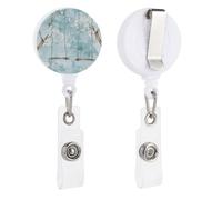 VBFKL Bobine di badge retrattili con clip a coccodrillo girevole porta badge retrattile clip bobina clip infermiera badge bobina clip in legno altalena modello ID badge clip portachiavi per medici in