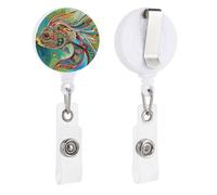 VBFKL Bobine di badge retrattili con clip a coccodrillo girevole porta badge retrattile clip per infermiera badge clip con clip colorate per badge identificativo portachiavi per medici in ufficio