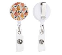 VBFKL Bobine di badge retrattili con clip a coccodrillo girevole porta badge retrattile clip per infermiera badge bobina clip pere e pesche ID badge clip portachiavi per medici in ufficio
