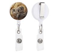 VBFKL Bobine di badge retrattili con clip a coccodrillo girevole porta badge retrattile clip per infermiera bobina badge clip sonno nel cestino ID badge clip portachiavi per medici in ufficio
