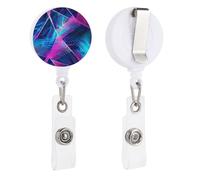 VBFKL Bobine per badge retrattili con clip a coccodrillo girevole porta badge retrattile clip per infermiera badge bobina clip irregolari forme geometriche ID badge clip portachiavi per medici in