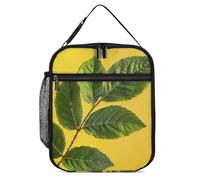 VBFKL Borsa termica per il pranzo per donne e uomini, riutilizzabile, contenitore per il pranzo isolato con ramo di rosa, contenitore per il pranzo per ufficio, 27,5 x 20 cm, B26H54BJKGH