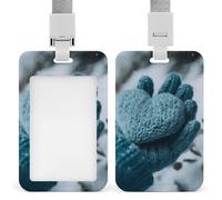 VBFKL Porta badge identificativo con cordino ID Card Name Tag Holding A Heart Badge Holder Tactical ID Holder Vertical ID Card Protector per ufficio lavoro chiavi carte patenti di guida pass