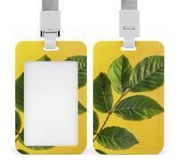VBFKL Porta badge identificativo con cordino ID Card Name Tag isolato Rose Branch Badge Holder Tactical ID Holder Vertical ID Card Protector per ufficio Lavoro Key Card Patenti di guida Passes