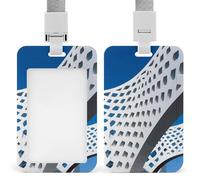 VBFKL Porta badge identificativo con cordino ID Card Tag nome architettura moderna Porta badge tattico ID titolare verticale per carta d'identità per ufficio lavoro chiavi carte patenti di guida pass