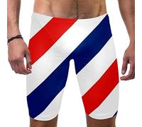 VBFOFBV Costume da Bagno Jammers per Uomini e Ragazzi, Costume da Bagno da Competizione,Classico Strisce Blu Rosso Bianco Moderno