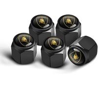 VBGPWAD 4 Pezzi Tappi Valvole Pneumatici Auto per Lamborghini Essenza SCV12 2020+, Cappuccio Valvola con Logo Resistente Corrosione Auto Pneumatici Accessori,B