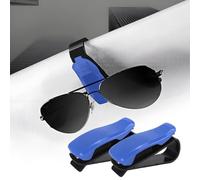 VBGURR 2 portaocchiali per Auto alla Moda, Supporto per Occhiali da Sole, Multifunzione, per Auto, Universale, per Uomini e Donne (Blu)