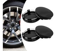 VBGURR 4 coprimozzi universali da 60 mm, coprimozzo per pneumatici, accessori per auto, decorazione (nero)