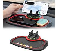 VBGURR Accessorio multifunzione per cruscotto, tappetino antiscivolo per cruscotto auto, con supporto girevole a 360°, per cellulari, chiavi, gadget