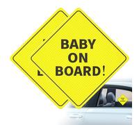 VBGURR Confezione da 2 cartelli per auto con scritta "Baby On Board", adesivi durevoli per auto per bambini a bordo, accessori per auto