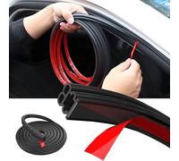 VBGURR Striscia di tenuta impermeabile per portiera auto, autoadesiva, in gomma spessa, striscia paraspifferi insonorizzante, per la maggior parte delle auto, camion (16 m)