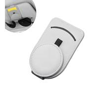 VBGURR Supporto magnetico portatile per occhiali da sole per auto, multifunzionale, per occhiali da sole, mini supporto per occhiali da sole da auto, adatto per visiere parasole per auto (grigio)