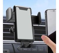 VBGURR Supporto per telefono da auto, con gancio in acciaio per bocchetta dell'aria, rotazione a 360°, regolabile, supporto per telefono per auto, con un pulsante di rilascio, supporto per iPhone