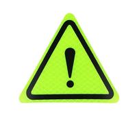 VBHdtE Triangolo di Sicurezza Adesivi Riflettenti per Auto per Etichetta di avvertenza Triangolare Etichetta Riflettente per segnali di Sicurezza(Green)