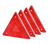 VBHdtE Triangolo di Sicurezza Striscia Riflettente di Avvertimento Triangolare 1-4 Pezzi Segnale di Avvertimento di parcheggio automobilistico Riflettore di Sicurezza Rosso(Red 4pcs)