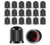 VBKITW 20 pcs Tappini gomme auto con o-ring, tappi valvole pneumatici auto, tappino bici, tappi per gomme pneumatici auto, cappuccio valvola bici