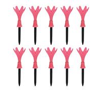 VBLKUYDPR 10 Pezzi di Tee da Golf in plastica con inclinazione Regolabile e Testa a 6 Punte, Tee da Golf ad Alta stabilità e Resistenza all’Usura per Il Gioco in Campo e per Colpi Costanti (Rosa)