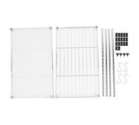 VBLKUYDPR Adjustable Double Layer Microwave Rack, Countertop Microwave Stand with Spacious Storage, Carbon Steel Over Microwave Shelf for Kitchen Organization and Appliance Support