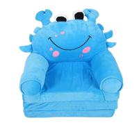VBLKUYDPR Divano convertibile per bambini, divano pieghevole per bambini con simpatico design a pupazzo dei cartoni animati, seduta in peluche ribaltabile e apribile per ragazzi e ragazze, (Blu)