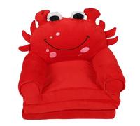 VBLKUYDPR Divano convertibile per bambini, divano pieghevole per bambini con simpatico design a pupazzo dei cartoni animati, seduta in peluche ribaltabile e apribile per ragazzi e ragazze, (Rossa)