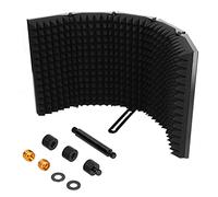 VBLKUYDPR Microphone Isolation Cover Shield Professional 5-Panel Pop Filter Sound Absorbing Foam