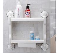 VBNCUUIOPO Bianco Quattro lati Adesivo Bagno Mensola Plastica Moderna 1 Pezzo - Hotel Bagno Wall Mount