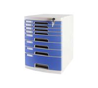 VBNCUUIOPO Cassettiera a 8 strati chiudibile da tavolo, scrivania, ufficio, scrivania, cassettiera, armadietto, porta giornali, blu (dimensioni: 30 cm, 40 cm, 45 cm)