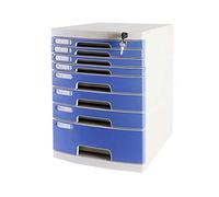 VBNCUUIOPO Cassettiera a 8 strati chiudibile da tavolo, scrivania, ufficio, scrivania, cassettiera, armadietto, porta giornali, blu (dimensioni: 30 cm, 40 cm, 45 cm)