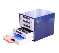 VBNCUUIOPO Cassettiera armadietto a 5 cassetti schedario ufficio archivio documenti armadio cassetto scatola (colore: blu Dimensioni: 35 x 30 x 30,8 cm)