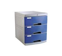 VBNCUUIOPO Cassettiera da scrivania a 4 strati con serratura cassetto in plastica informazioni ufficio A4 Storage blu 29,8 38,2 36,6 cm (dimensioni: 4 strati)