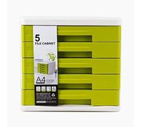 VBNCUUIOPO Cassettiera da scrivania per archiviazione, 5 strati, con serratura, in plastica, cassetto, informazioni, ufficio, formato A4, colore: verde