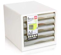 VBNCUUIOPO Cassettiera da scrivania per archiviazione, cassetto in plastica a 5 strati, informazioni per ufficio, formato A4, colore: bianco