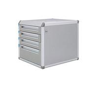 VBNCUUIOPO Cassettiera da tavolo da ufficio scrivania cassetto armadio grande a 5 strati bloccabile in lega di alluminio porta giornali (dimensioni: 32,6 cm 36,5 cm 40,6 cm) (dimensioni: 4 strati)