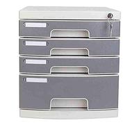 VBNCUUIOPO Cassettiera per ufficio, 4 ripiani, con serratura, armadietto per documenti da scrivania, cassetto multistrato