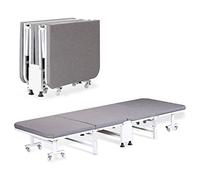 VBNCUUIOPO Letto pieghevole a 4 piazze - divano letto singolo portatile pausa pranzo ufficio pisolino letto di accompagnamento letto semplice materasso in schiuma scamosciata