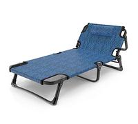 VBNCUUIOPO Letto pieghevole letto singolo pieghevole letto per gli ospiti sedia a sdraio regolabile 5 livelli altezza materasso (colore: blu Dimensioni: 190 68 30 cm)