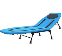VBNCUUIOPO Lit Pliable Portable Dossier réglable à 5 vitesses Lit pliant Simple déjeuner Chaise de Bureau Simple Siesta Lits adulti Meubles de Bureau à Domicile (Colore: Blu