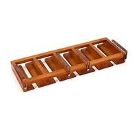 VBNCUUIOPO Portabicchieri da vino Portabicchieri per la casa Sottosopra Portabicchieri da vino Portabicchieri per vino Scomparto per calici (colore: marrone Dimensioni: 64 x 23 x 6 cm)