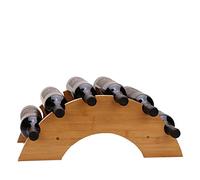 VBNCUUIOPO Portabottiglie per 6 bottiglie di vino design compatto pieghevole portabottiglie (colore: marrone Dimensioni: 55 x 18 x 26 cm)