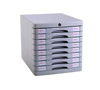 VBNCUUIOPO Portariviste da scrivania per cassetti e archivio a 5 strati con serratura cassetto in plastica informazioni ufficio A4 archiviazione (colore: bianco) (dimensioni: centrale 8 strati)
