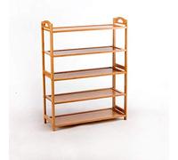 VBNCUUIOPO Scarpiera a 5 ripiani in bambù multistrato semplice mensola moderna rimovibile per la casa assemblata scarpiera 67,5 x 25 x 88,5 cm