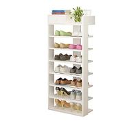 VBNCUUIOPO Scarpiera bianca scarpiera a 8 ripiani armadio in legno mensola per corridoio mobili grandi salvaspazio facile da montare (colore: bianco Dimensioni: 43 24 116 cm)