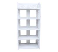VBNCUUIOPO Scarpiera in legno a 5 ripiani, autoportante, colore bianco, 40 x 23 x 90 cm
